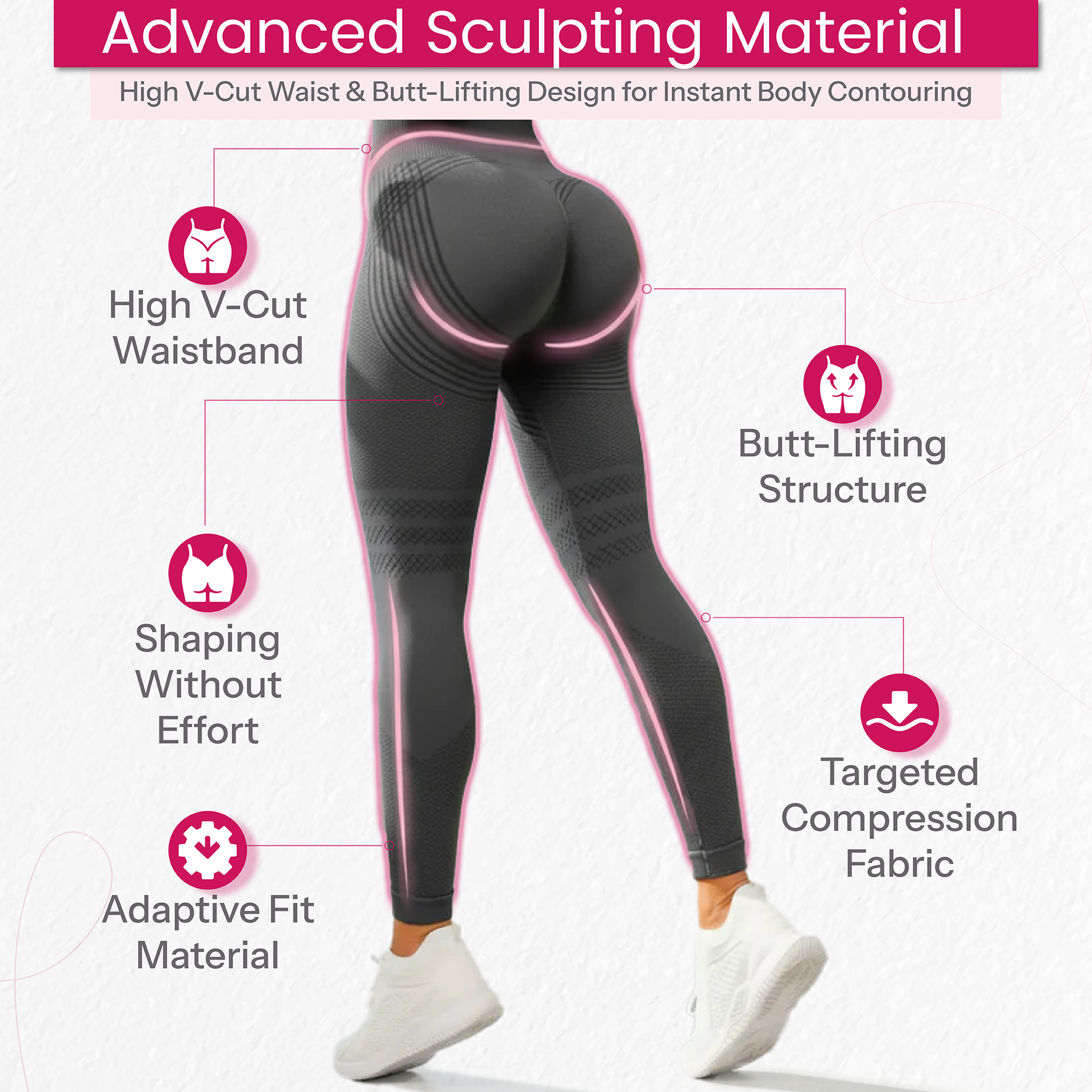 butt lifting sculpting leggings design