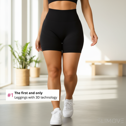 Slimove anti cellulite sculpting shorts black front